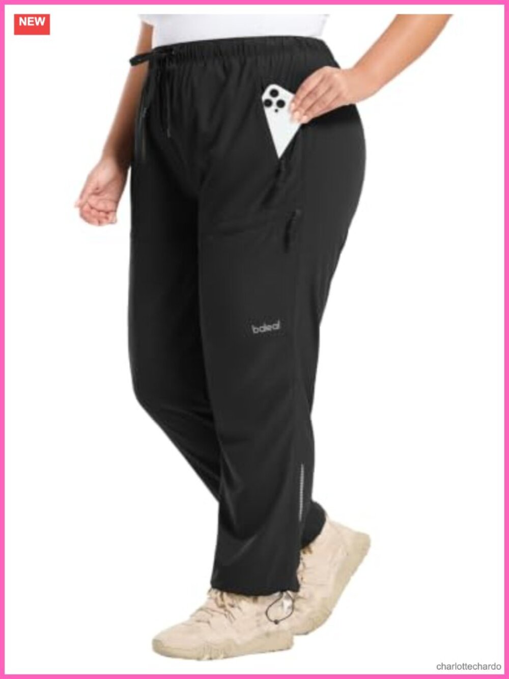 Plus Size Hiking Pants Lightweight Quick Dry Water Resistant Drawstring Cargo